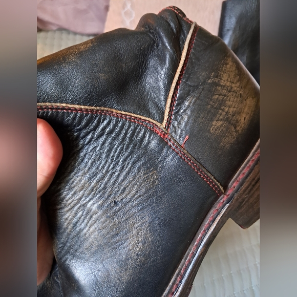 Bed Stu Manchester Distressed Leather Upper High Boots with Lace Accents - Picture 11 of 15